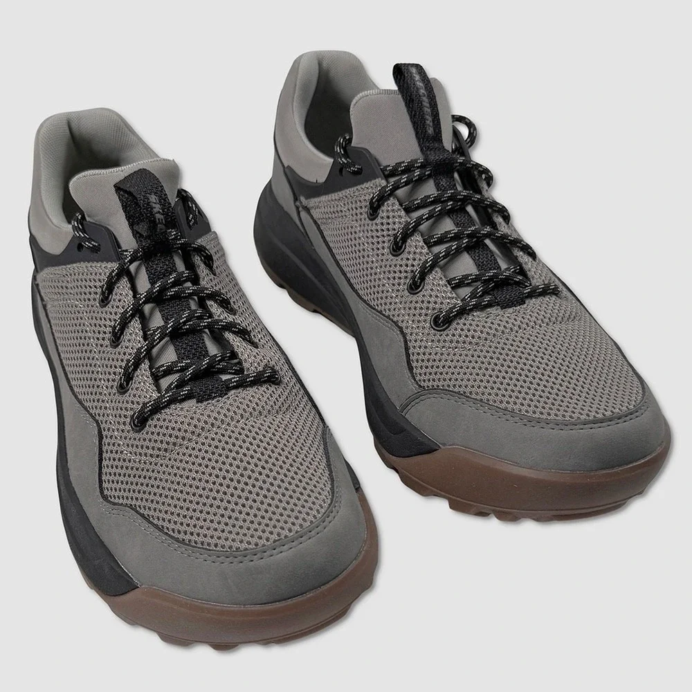 Skechers Cambert Herder Slip On Lace Up Shoes - NEW Mens 11 Cement - #49415-OFCL